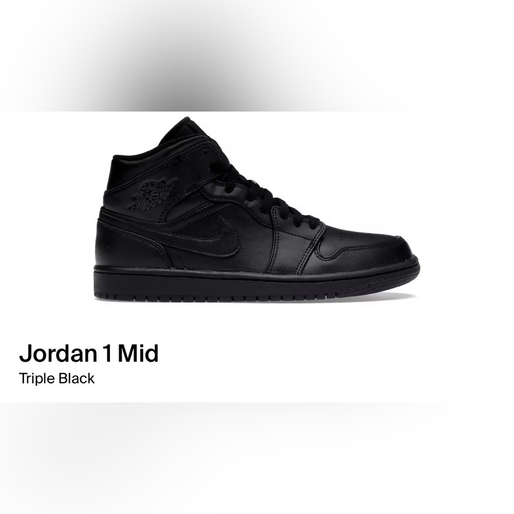 Jordan Men's Black Mid Sneakers size 9